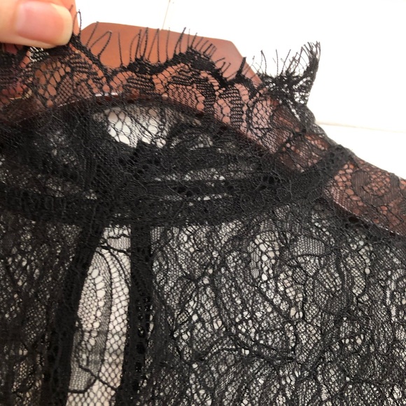 Jennifer Lopez Black Lace, High Neck, Sweater, Size S - Picture 5 of 8